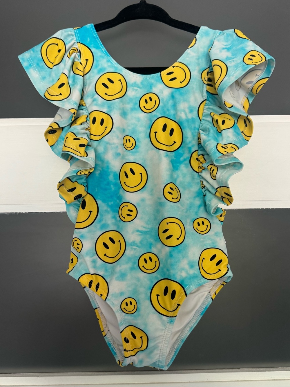 Posh Peanut Flutter Sleeve Smiley Swimsuit